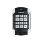 Lector básico de control de acceso Hikvision DS-K1104MK en colores negro y plata. SKU: DS-K1104MK.