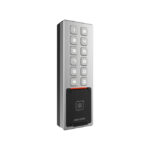 Lector de control de acceso Hikvision DS-K1T805MBFWX(STD) en color plata, modelo básico para control de accesos.