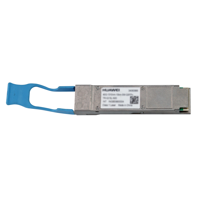 Huawei módulo transceptor QSFP+ Fibra Óptica 40G 1310nm Huawei QSFP-40G-LR4L-eKit red módulo transceptor de fibra óptica con velocidad de 40000 Mbit/s, modelo QSFP+ con longitud de onda de 1310 nm. SKU: 02315HPB