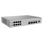 Imagen del switch HUAWEI eKit S220 Series S220-8T4S, un dispositivo gestionado L2 Gigabit Ethernet de 1U en color gris. SKU 98012551
