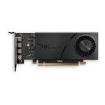 Vista de la tarjeta gráfica Intel Arc Pro A40 con 6 GB de memoria GDDR6, SKU 23P6PA00BA10P