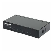 Intellinet Switch de Escritorio Gigabit Ethernet de 8 puertos, SKU 530347. Ideal para redes de alta velocidad.