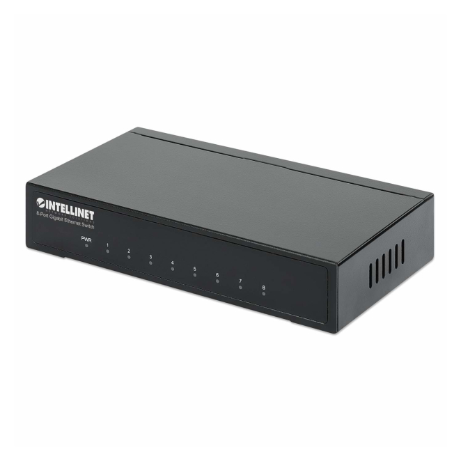 Intellinet Switch Gigabit Ethernet de Escritorio con 8 Puertos Intellinet Switch de Escritorio Gigabit Ethernet de 8 puertos, SKU 530347. Ideal para redes de alta velocidad.
