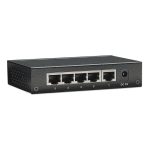 Vista frontal del switch Intellinet modelo 530378, con puertos Gigabit Ethernet 10/100/1000 y acabado en color negro.