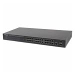 Switch administrable Intellinet con 24 puertos Gigabit Ethernet PoE+ y 2 puertos SFP, SKU: 560559
