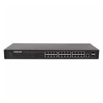 Switch Intellinet de 24 puertos Gigabit Ethernet administrable por web con 2 puertos SFP, SKU 560917