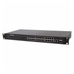 Switch Intellinet de 24 puertos Gigabit Ethernet administrable por web con 2 puertos SFP, SKU 560917