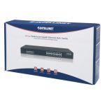 Imagen del switch Intellinet modelo 560993, no administrado, L2, Gigabit Ethernet (10/100/1000), PoE y de color negro, ideal para redes empresariales.
