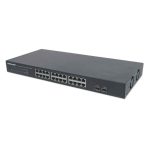 Switch Intellinet con 24 puertos Gigabit Ethernet y 2 puertos SFP, modelo 561044