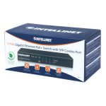 Intellinet switch Gigabit Ethernet modelo 561174, compatible con PoE, color negro