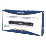 Intellinet switch gestionado modelo 561198, L2+, Gigabit Ethernet (10/100/1000), con función de Power over Ethernet (PoE) en una unidad 1U de color negro