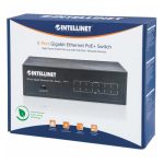 Imagen del Switch PoE+ Gigabit Ethernet de 8 puertos de Intellinet, modelo 561204, con soporte para alta eficiencia y conectividad rápida
