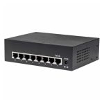 Imagen del Switch PoE+ Gigabit Ethernet de 8 puertos de Intellinet, modelo 561204, con soporte para alta eficiencia y conectividad rápida