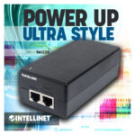Intellinet adaptador e inyector de PoE Gigabit Ethernet 48 V, SKU 561235, diseñado para optimizar el rendimiento de redes a gran velocidad