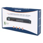 Switch no administrado Intellinet con Gigabit Ethernet a 10/100/1000 Mbps y energía sobre Ethernet (PoE) en color negro, SKU 561259