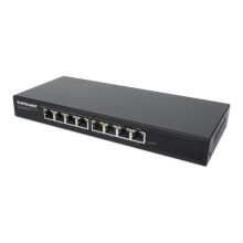 Switch Gigabit Ethernet Intellinet 561679 con 10/100/1000 Mbps y alimentación PoE, color negro