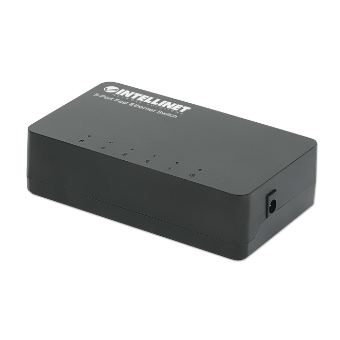 Intellinet switch de 5 puertos con alta velocidad Switch Intellinet modelo 561723, cuenta con 5 puertos y ofrece alta velocidad para redes eficientes