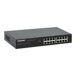 Imagen del switch Intellinet 561815 con conexión Gigabit Ethernet (10/100/1000) en color negro para redes de alta velocidad
