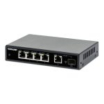 Imagen del switch Gigabit Ethernet Intellinet 561822 con Energía sobre Ethernet (PoE) en color negro, modelo 561822