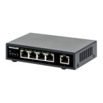 Intellinet Switch PoE+ con 5 puertos Gigabit, ideal para redes empresariales. Código SKU: 561839