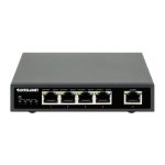 Intellinet Switch PoE+ con 5 puertos Gigabit, ideal para redes empresariales. Código SKU: 561839