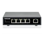 Intellinet Switch PoE+ con 5 puertos Gigabit, ideal para redes empresariales. Código SKU: 561839