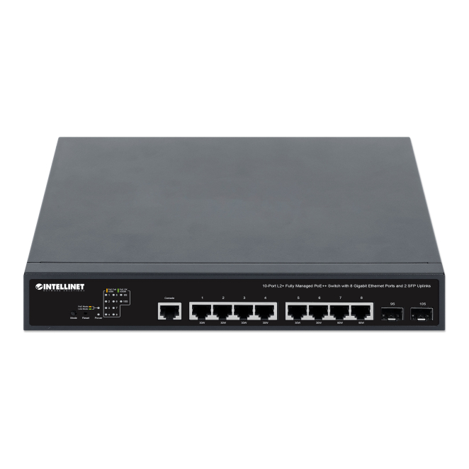 Intellinet 562003 switch Gestionado L2+/L3 Gigabit Ethernet (10/100/1000) Energía sobre Ethernet (PoE) 1U Negro 3 Conmutador Intellinet 562003 en rack