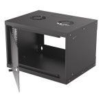 Intellinet armario rack modelo 714143, bastidor de pared con 6U de capacidad en color negro.