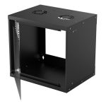 Armario rack 9U de pared Intellinet, modelo 714174, en color negro, ideal para redes y servidores
