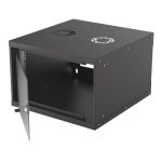 Intellinet armario rack de 6 unidades, bastidor de pared en color negro, SKU 714785. Ideal para organizar equipos de red y servidores.