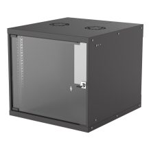 Intellinet 714808 armario rack de 9U montado en la pared, color negro