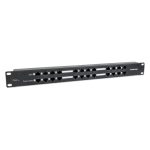 Intellinet Patch Panel de 12 Puertos con Passive PoE, SKU 720342. Ideal para red de alta eficiencia y distribución de energía.