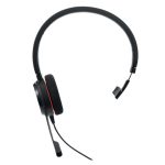 Auriculares alámbricos Jabra Evolve 20 en color negro, diseño diadema ideales para oficina o centro de llamadas con conectividad USB Type-C y USB Type-A. SKU 4993-823-169