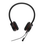 Auriculares Jabra Evolve 20 SE alámbricos, con diseño de diadema y conexión USB Type-C / USB Type-A, en color negro, modelo 4999-823-369