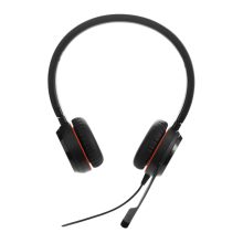 Auriculares Jabra Evolve 20 SE alámbricos, con diseño de diadema y conexión USB Type-C / USB Type-A, en color negro, modelo 4999-823-369