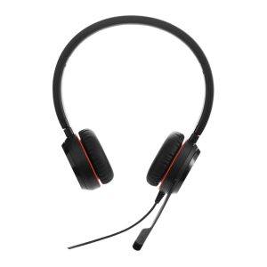 Auriculares Jabra Evolve 20 SE alámbricos, con diseño de diadema y conexión USB Type-C / USB Type-A, en color negro, modelo 4999-823-369