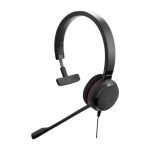 Auriculares diadema Jabra Evolve 30 II alámbricos en color negro, ideales para oficina o centro de llamadas, con conectividad USB Type-C y USB Type-A. SKU: 5393-823-369