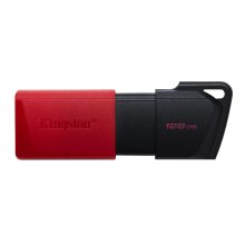 Unidad USB Kingston Technology DataTraveler Exodia M con 128GB de almacenamiento, USB 3.2 Gen1, colores negro y rojo. SKU: DTXM/128GB