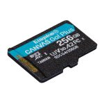 Kingston Technology Tarjeta microSDXC Canvas Go Plus Gen4 de 256 GB, velocidad 200 MB/s, A2 U3 V30 y adaptador, SKU SDCG4/256GB