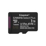 Kingston Technology 1TB microSDXC Canvas Select Plus Gen3 con velocidad de lectura de 150MB/s A1, incluyendo adaptador de SD, SKU SDCS3/1TB