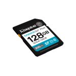 Tarjeta SD Kingston Technology Canvas Go! Plus 128GB SDXC, Gen4, 200MB/s, Clase 10, UHS-I, U3, V30, SKU SDG4/128GB.