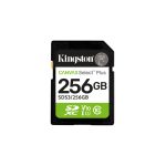 Tarjeta SDXC Kingston Technology 256 GB Canvas Select Plus Gen3 con velocidad de lectura de 150 MB/s, clase 10 UHS-I U1 V10, SKU SDS3/256GB