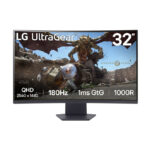 Pantalla LG 32GS60QC-B para PC de 80 cm (31.5 pulgadas) con resolución 2560 x 1440 Pixeles Quad HD, color Negro. SKU: 32GS60QC-B.AEUQ