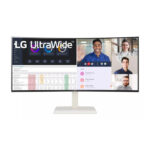 LG 38WR85QC-W pantalla para PC de 96,5 cm (38 pulgadas), resolución 3840 x 1600 píxeles, UltraWide Quad HD LCD en color blanco, SKU 38WR85QC-W.AEU