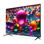 Televisor LG modelo 75UA75006LA de 75 pulgadas con resolución 4K Ultra HD, Smart TV y conectividad Wifi en color negro.