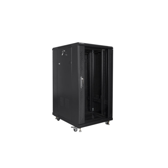 Lanberg FF01-6822-12B armario rack 22U Rack o bastidor independiente Negro 2 Ventiladores integrados Lanberg FF01-6822-12B
