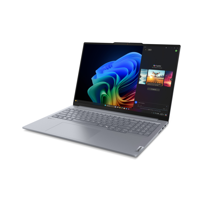 Lenovo ThinkBook 16 G7 QOY Copilot+ PC Qualcomm Snapdragon X1P-42-100 Portátil 40,6 cm (16″) WUXGA 32 GB LPDDR5x-SDRAM 512 GB SSD Wi-Fi 7 (802.11be) Windows 11 Pro Gris 2 Lenovo ThinkBook 16 G7 QOY vista lateral