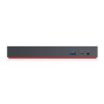 Imagen de la base para portátil Lenovo 40AN0135EU con conectividad Thunderbolt 3 y múltiples puertos, en colores Negro y Rojo