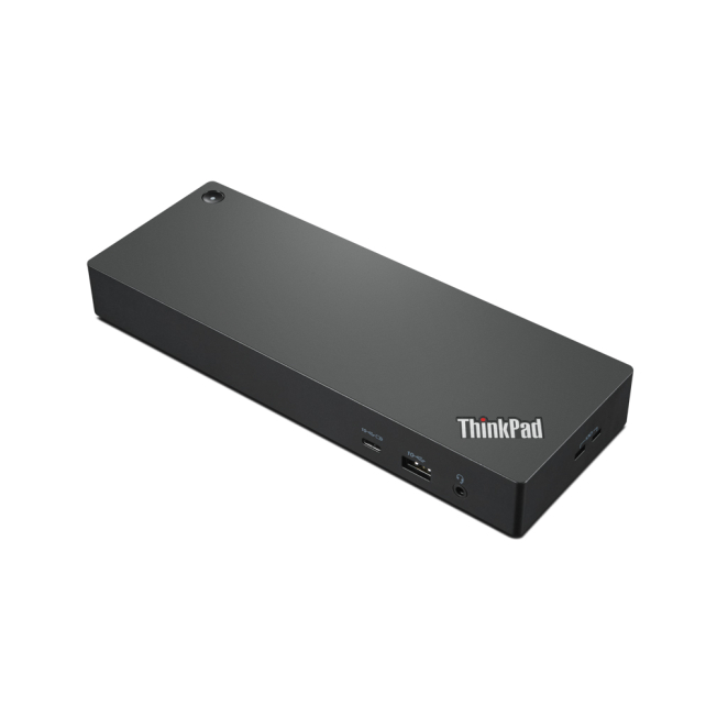Lenovo ThinkPad Universal Thunderbolt 4 Dock Alámbrico Negro Imagen del Lenovo ThinkPad Universal Thunderbolt 4 Dock Alámbrico Negro, modelo 40B00135DK, ofrece conexión rápida y eficaz para múltiples dispositivos.