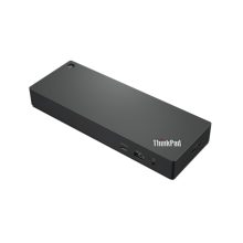 Estación de acoplamiento Lenovo ThinkPad Universal con Thunderbolt 4, diseño alámbrico en color negro. SKU: 40B00135IT